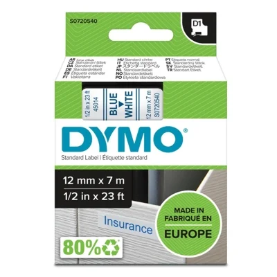 Taśma Barwiąca Oryginalna DYMO D1-45014 (D1-45014) (Biały) (12 mm, 7 m)