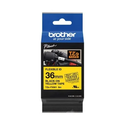 Taśma Flexi Oryginalna Brother TZe-FX661 (TZEFX661) (Żółty) (36 mm, 8 m, Żółta)