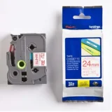 Taśma Oryginalna Brother TZe-252 (TZe252) (Czerwony) (24 mm, 8 m, Biała, Czerwony)