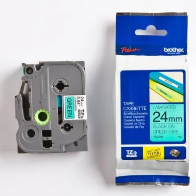 Taśma Oryginalna Brother TZe-751 (TZe751) (Zielony) (24 mm, 8 m, Zielona)