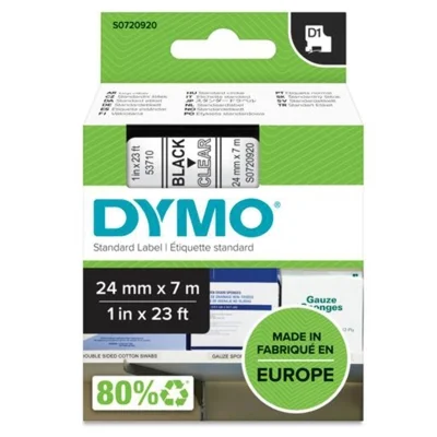 Taśma Oryginalna DYMO D1-53710 (D1-53710) (Przezroczysty) (24 mm, 7 m)