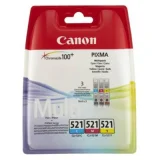 Tusze Oryginalne Canon CLI-521 CMY (2934B010) (trójpak) do Canon Pixma MP620