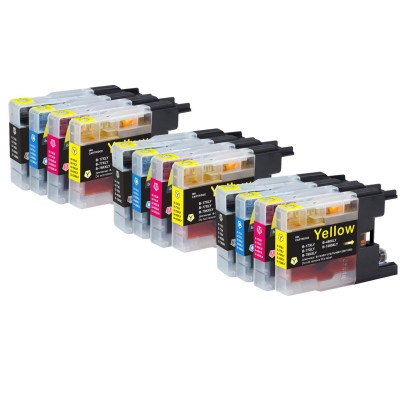 3x Tusze Zamienniki LC-1280 XL CMYK do Brother (LC1280XLVALBP) (komplet)