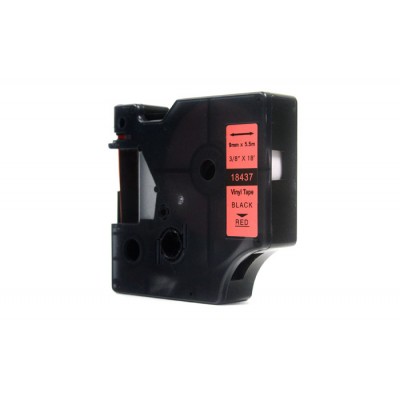 Taśma Zamiennik 18437 do DYMO (18437) (Czerwony) (9 mm, 5,5 m, Czerwona)