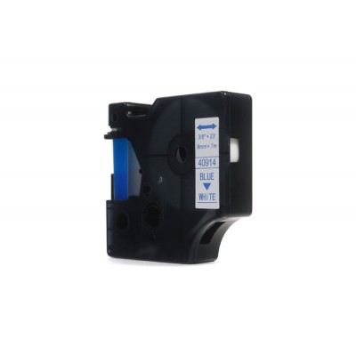 Taśma Zamiennik D1-40914 do DYMO (D1-40914) (Biały) (9 mm, 7 m, Biała, Niebieski)