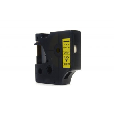 Taśma Zamiennik D1-43618 do DYMO (D1-43618) (Żółty) (6 mm, 7 m, Żółta)