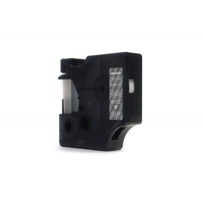 Taśma Zamiennik D1-43620 do DYMO (D1-43620) (Przezroczysty) (6 mm, 7 m, Przezroczysta, Biały)