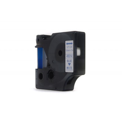 Taśma Zamiennik D1-45014 do DYMO (D1-45014) (Biały) (12 mm, 7 m, Biała, Niebieski)