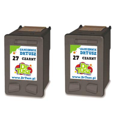 Tusze Zamienniki 27 do HP (C8727AE-2) (Czarne) (dwupak)