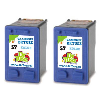 Tusze Zamienniki 57 do HP (C9503AE) (Kolorowe) (dwupak)
