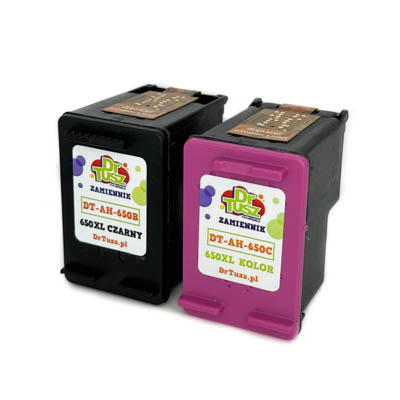 Tusze Zamienniki 650 BK + 650 C do HP (DT-AH-650/K) (komplet)