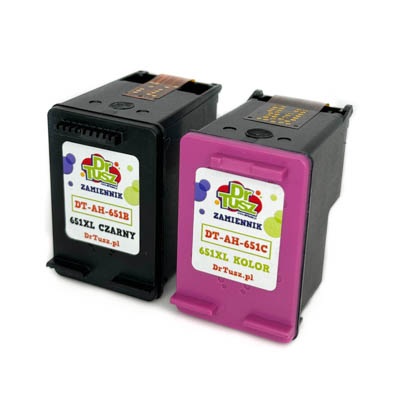 Tusze Zamienniki 651 BK + 651 C do HP (DT-AH-651/K) (komplet)