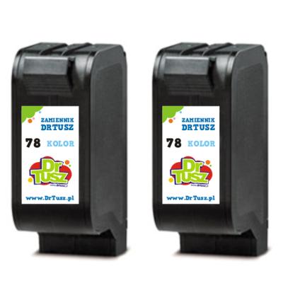 Tusze Zamienniki 78 do HP (C6578AE-2) (Kolorowe) (dwupak)