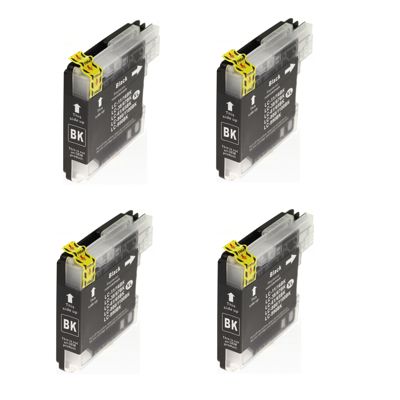 Tusze Zamienniki LC-1100 BK BP4 do Brother (LC1100BKBP4) (Czarne) (czteropak)