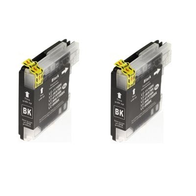 Tusze Zamienniki LC-980 BK BP2 do Brother (LC980BKBP2) (Czarne) (dwupak)