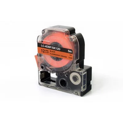 Taśma Barwiąca Zamiennik LC-4DBF do Epson (LC-4DBF) (Pomarańczowy) (12 mm, 5 m)