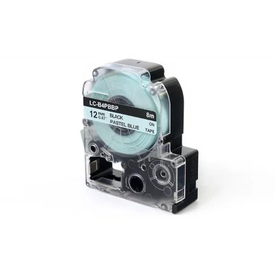 Taśma Barwiąca Zamiennik LC-B4PBBP do Epson (LC-B4PBBP) (Niebieski) (12 mm, 8 m)