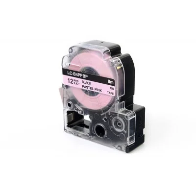 Taśma Barwiąca Zamiennik LC-B4PPBP do Epson (LC-B4PPBP) (Różowy) (12 mm, 8 m)