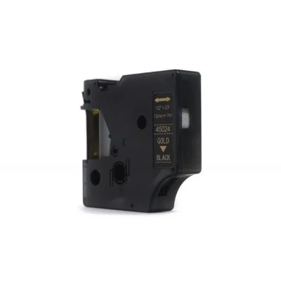 Taśma Zamiennik D1-45024 do DYMO (D1-45024) (Czarny) (12 mm, 7 m, Czarna, Złoty)