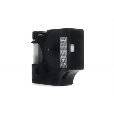 Taśma Zamiennik D1-45810 do DYMO (D1-45810) (Przezroczysty) (19 mm, 7 m, Przezroczysta, Biały)