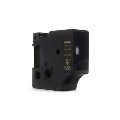 Taśma Zamiennik D1-45814 do DYMO (D1-45814) (Czarny) (19 mm, 7 m, Czarna, Złoty)