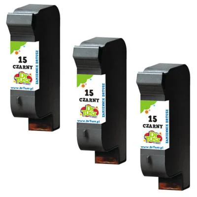 Tusze Zamienniki 15 do HP (SA296A) (Czarne) (trójpak)