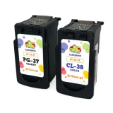 Tusze Zamienniki PG-37 + CL-38 do Canon (DT-AC-37+38 K) (komplet)