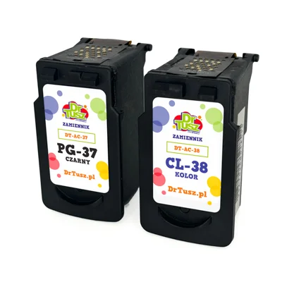 Tusze Zamienniki PG-37 + CL-38 do Canon (DT-AC-37+38 K) (komplet)