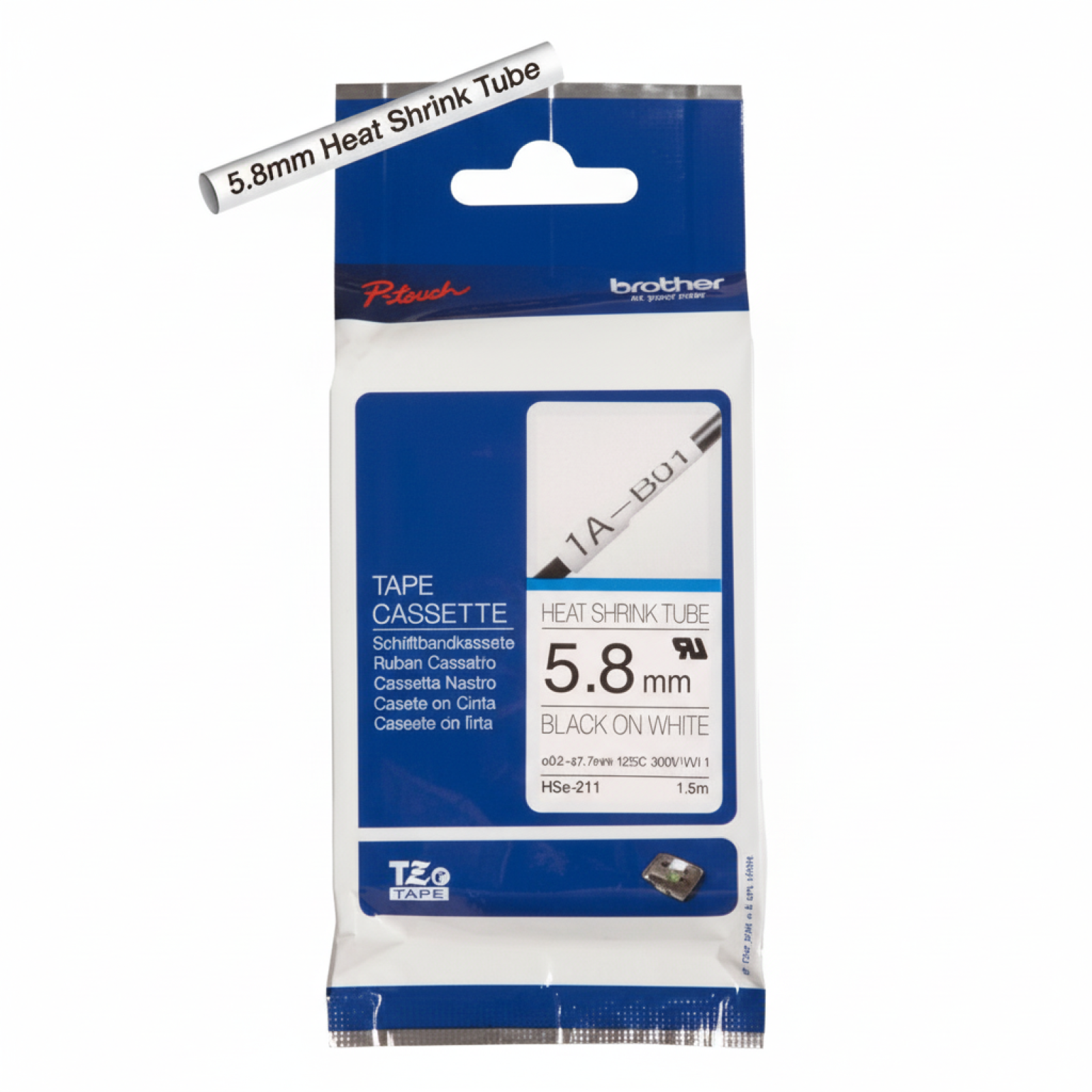 Rurka Termokurczliwa Oryginalna Brother Hse-211E (HSe211e) (Biały) (5,2 mm, 1,5 m)