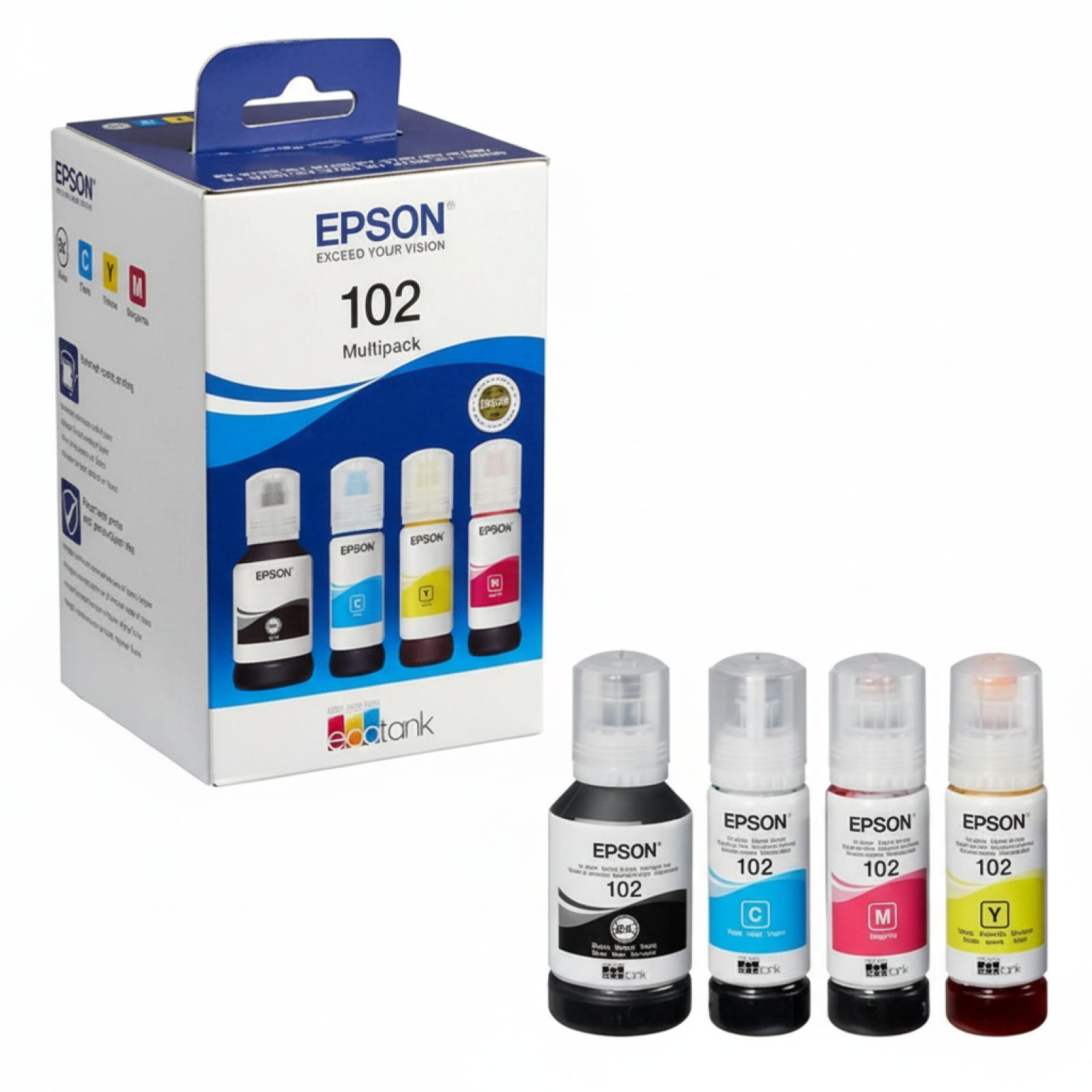 Tusze Oryginalne Epson 102 CMYK (C13T03R640) (komplet)