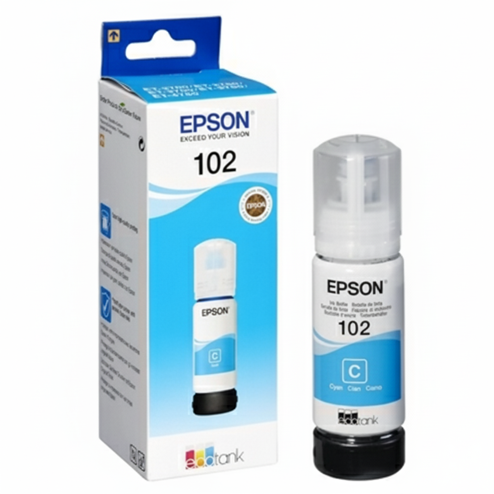 Tusz Oryginalny Epson 102 (C13T03R240) (Błękitny)