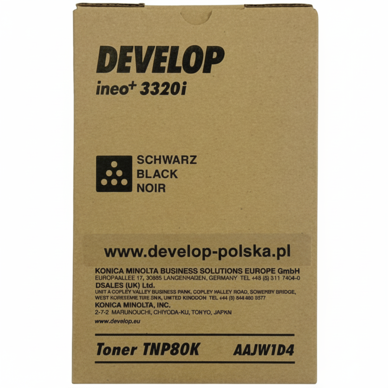 Toner Oryginalny Develop TNP-80K (AAJW1D4) (Czarny)