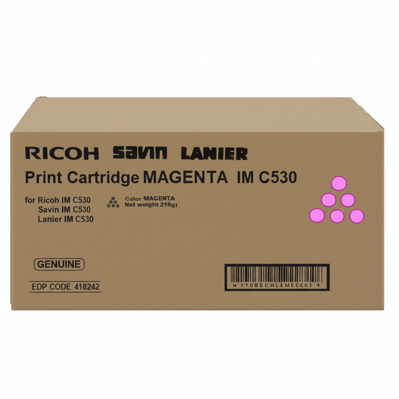 Toner Oryginalny Ricoh IM C530 (418242) (Purpurowy)