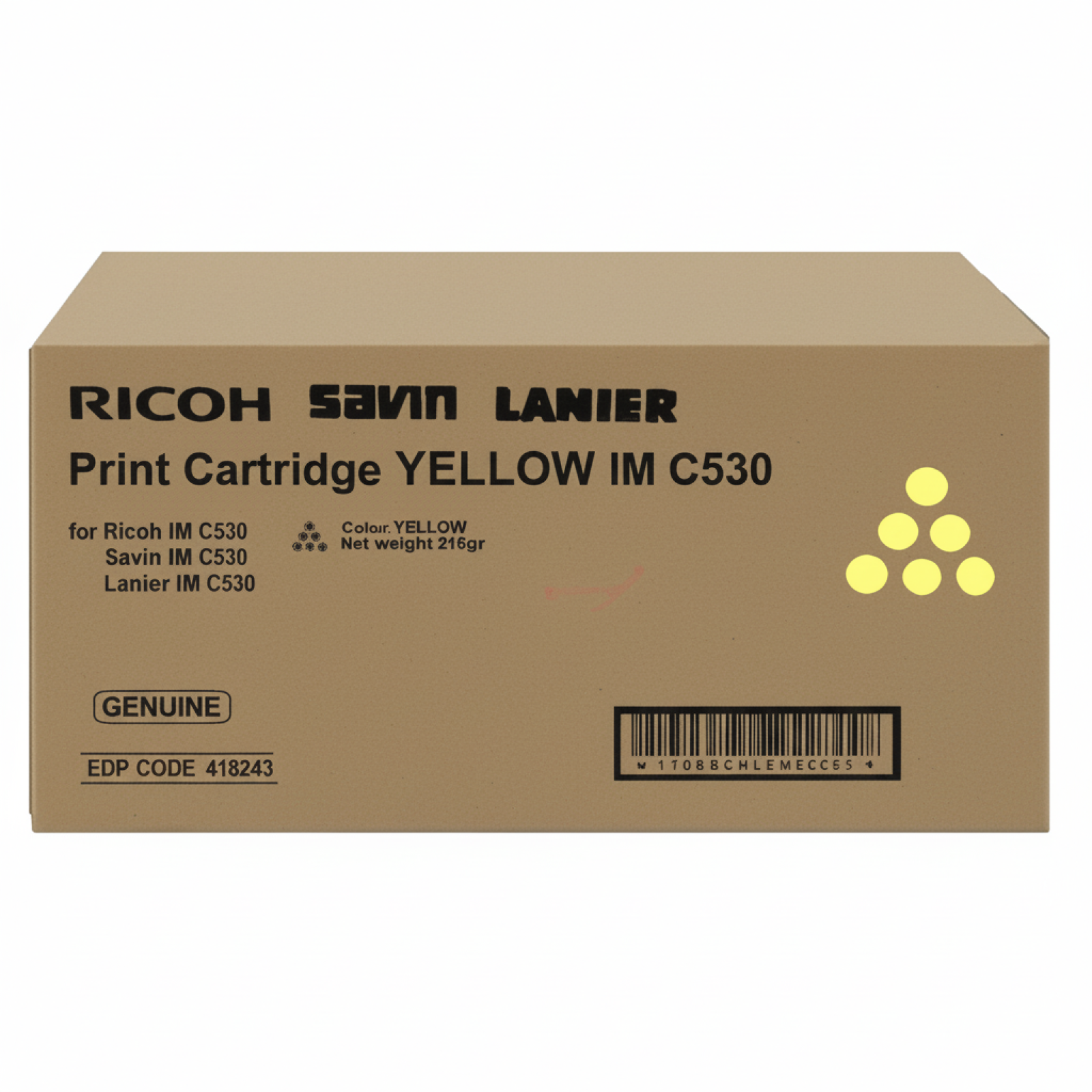 Toner Oryginalny Ricoh IM C530 (418243) (Żółty)