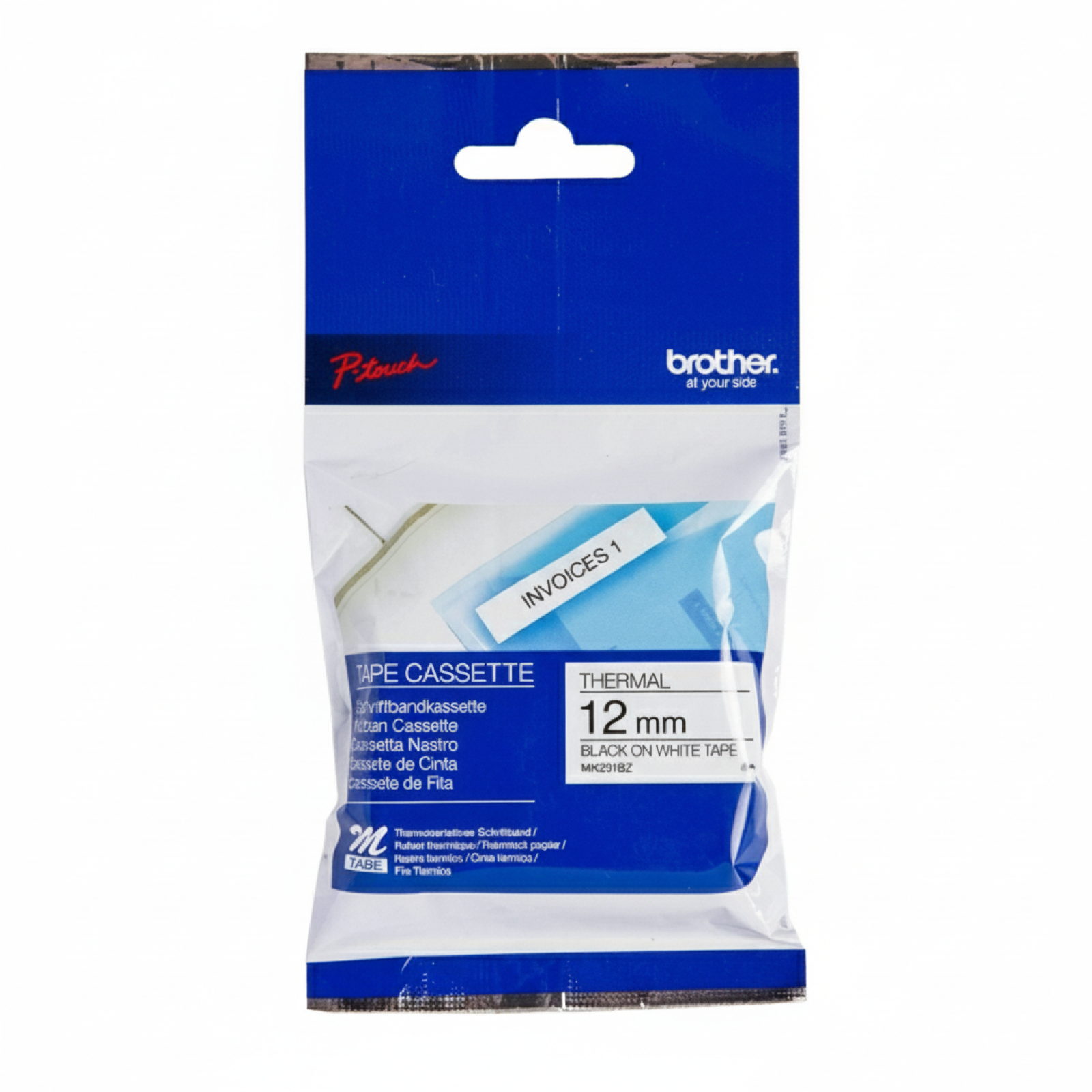 Taśma Oryginalna Brother MK-231BZ (MK-231BZ) (Biały) (12 mm, 4 m)