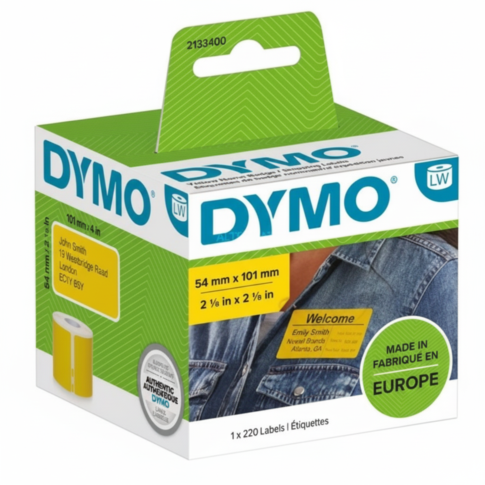 Etykiety Oryginalne DYMO LW-2133400 (2133400) (Żółty)