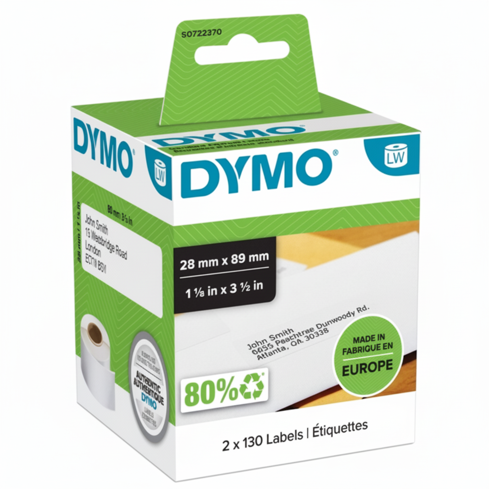Etykiety Oryginalne DYMO LW-99010 (LW99010) (Biały)
