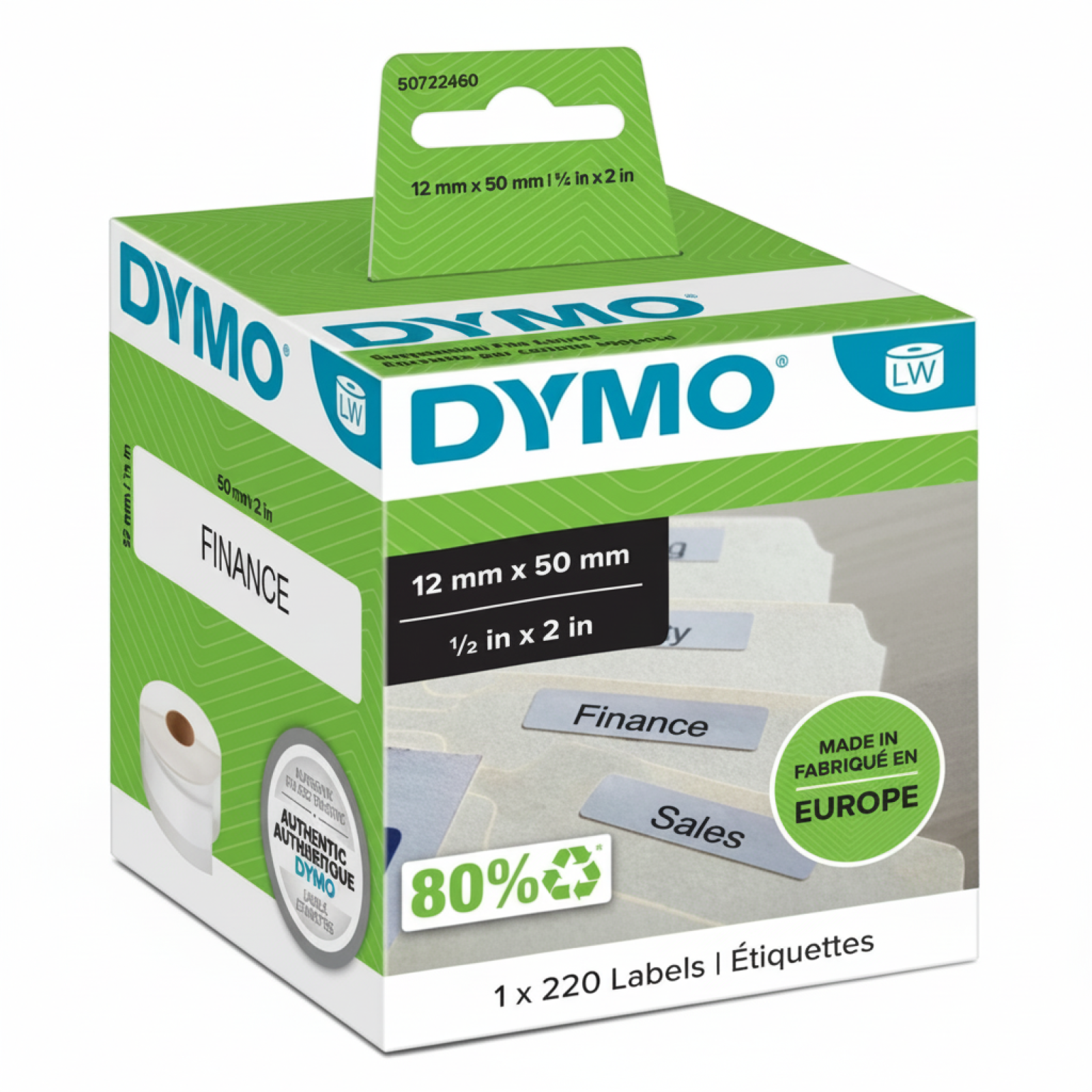 Etykiety Oryginalne DYMO LW-99017 (LW99017) (Biały)