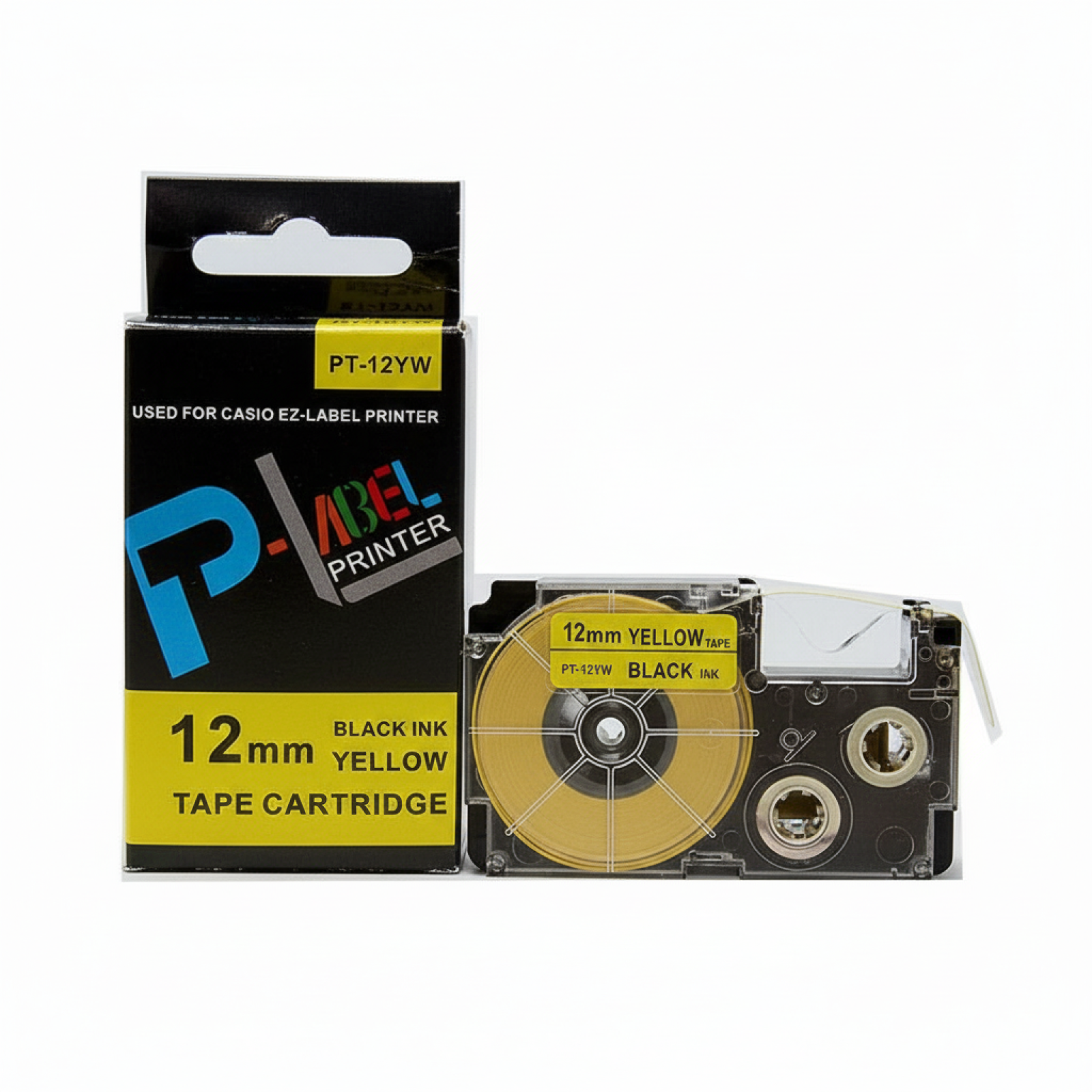 Taśma Barwiąca Oryginalna Casio XR-12YW1 (XR12YW1) (Żółty) (12 mm, 8 m)