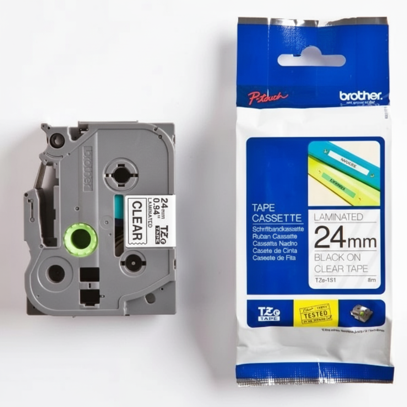 Taśma Oryginalna Brother TZe-151 (TZE151) (Przezroczysty) (24 mm, 8 m)