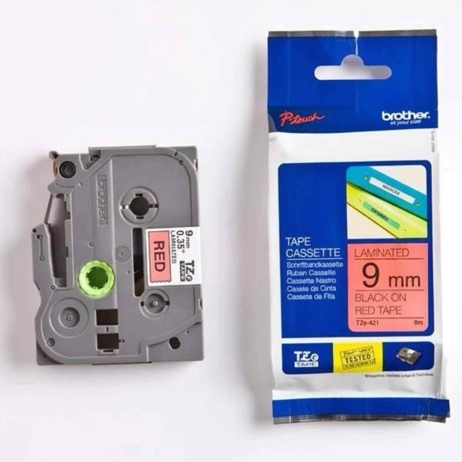 Taśma Oryginalna Brother TZe-431 (TZE431) (Czerwony) (12 mm, 8 m, Czerwona)