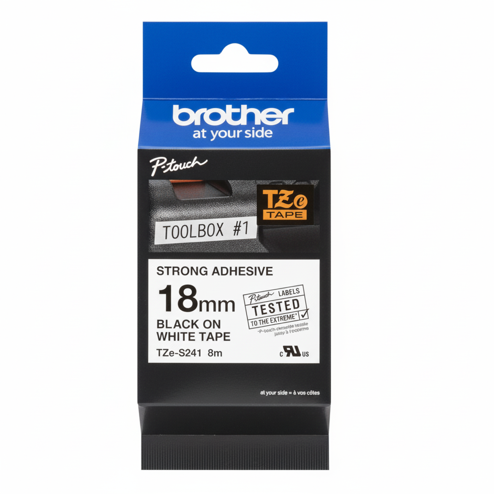 Taśma Oryginalna Brother TZe-S241 (TZES241) (Biały) (18 mm, 8 m, Biała)