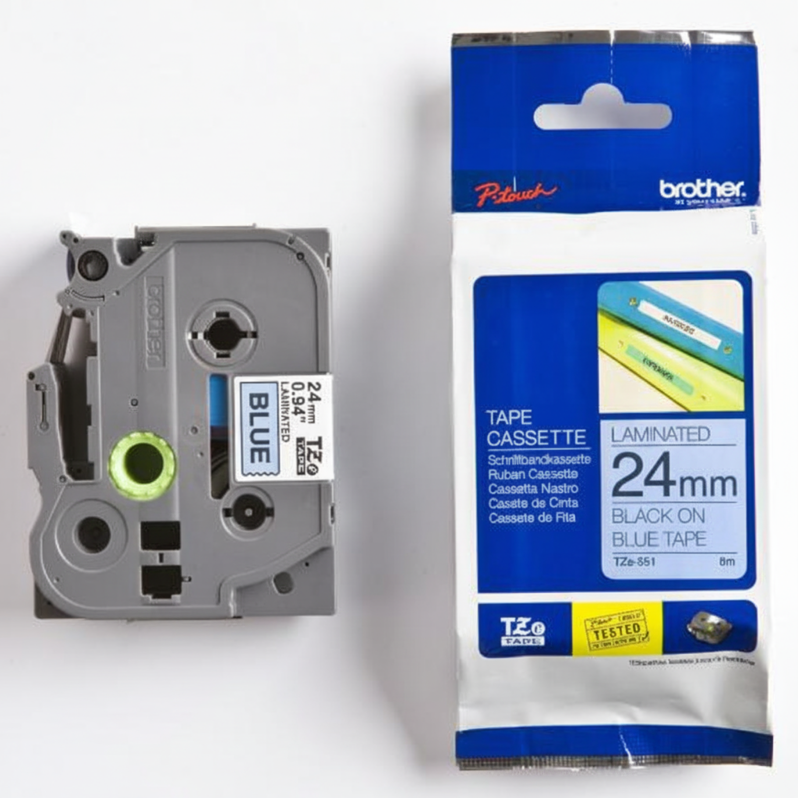 Taśma Oryginalna Brother TZe-551 (TZe551) (Niebieski) (24 mm, 8 m, Niebieska)