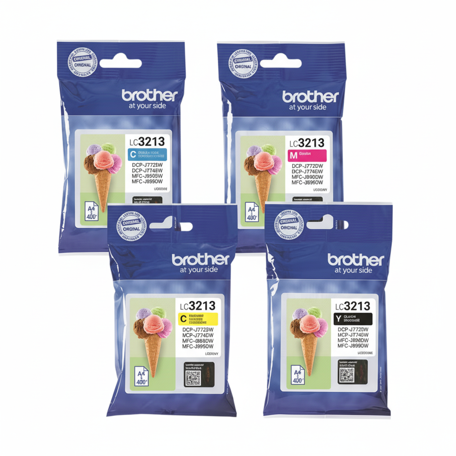 Tusze Oryginalne Brother LC-3213 CMYK (LC-3213VAL) (komplet)