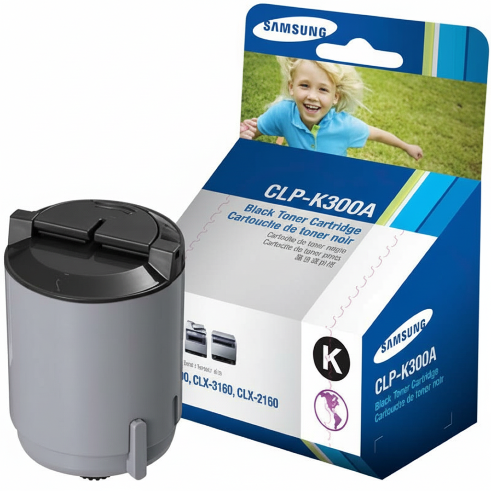 Toner Oryginalny Samsung CLP-K300A (CLP-K300A) (Czarny)