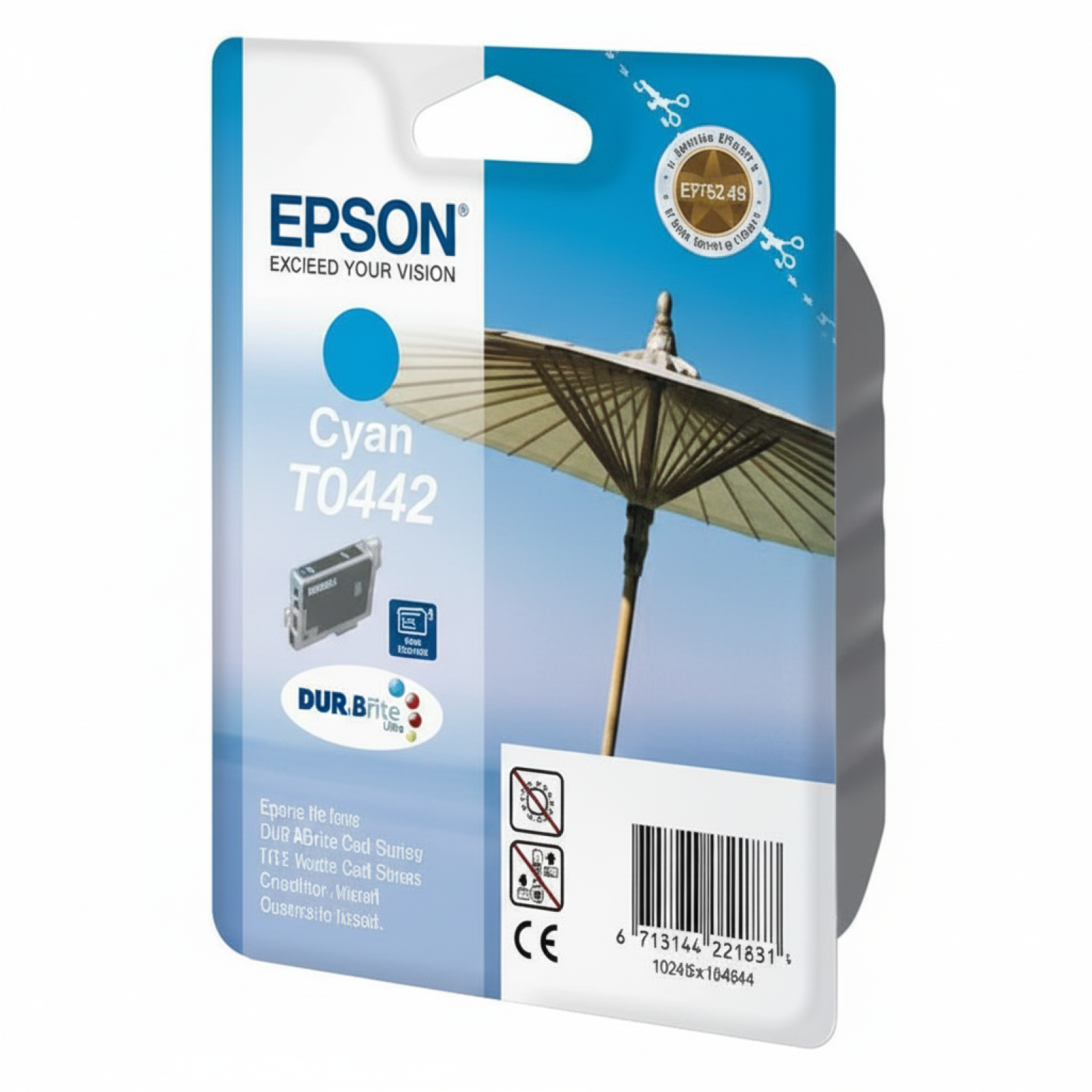 Tusz Oryginalny Epson T0442 (C13T04424010) (Błękitny)