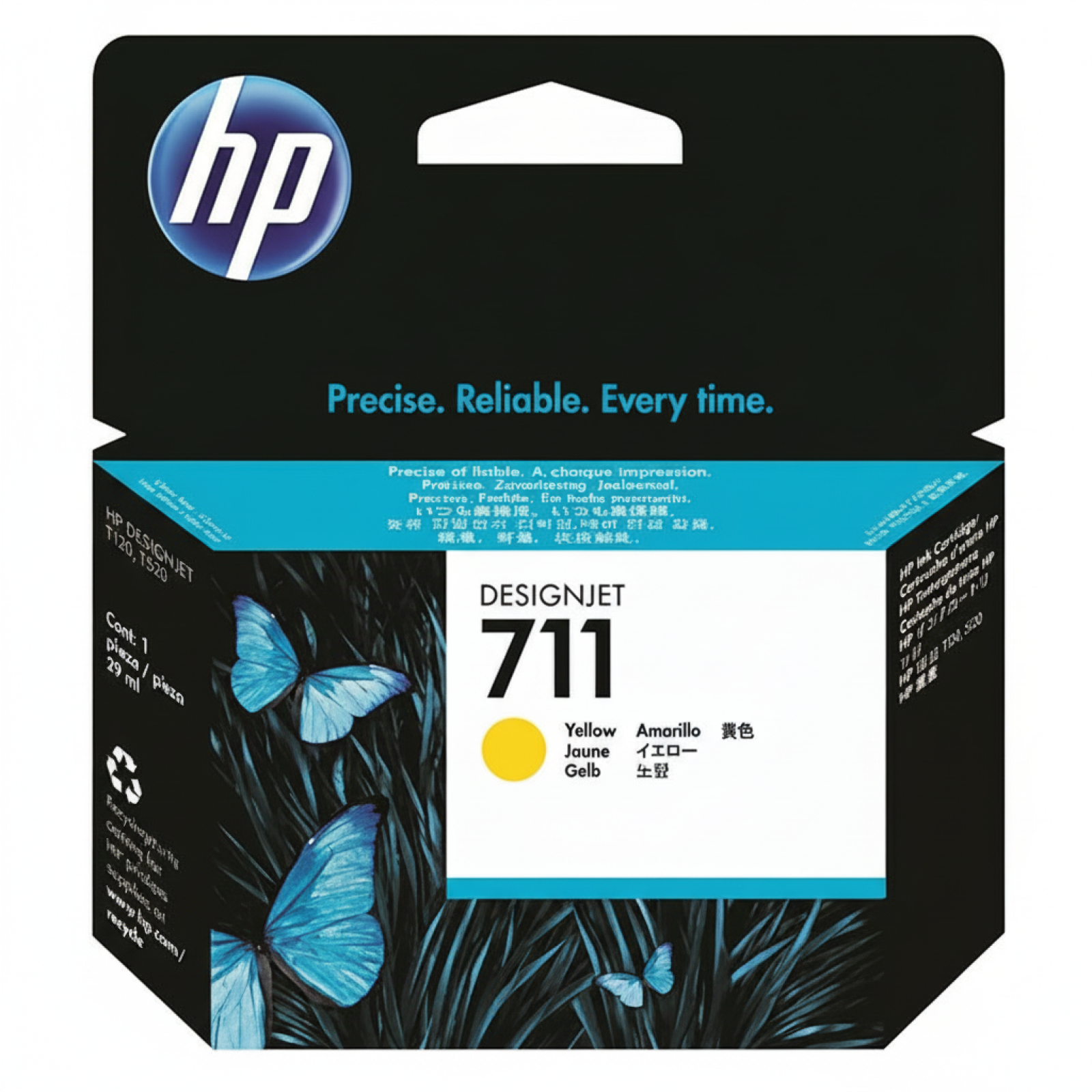 Tusz Oryginalny HP 711 (CZ132A) (Żółty)