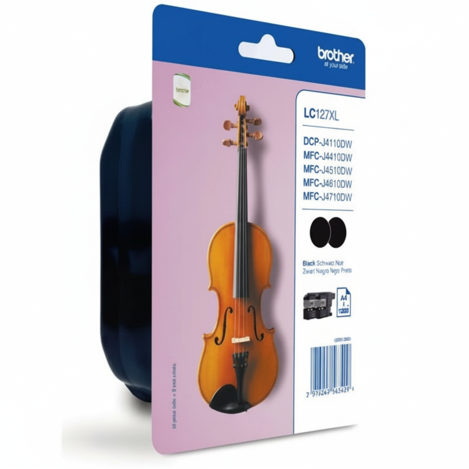 Tusze Oryginalne Brother LC-127 XL BK (LC127XLBKBP2) (Czarne) (dwupak)