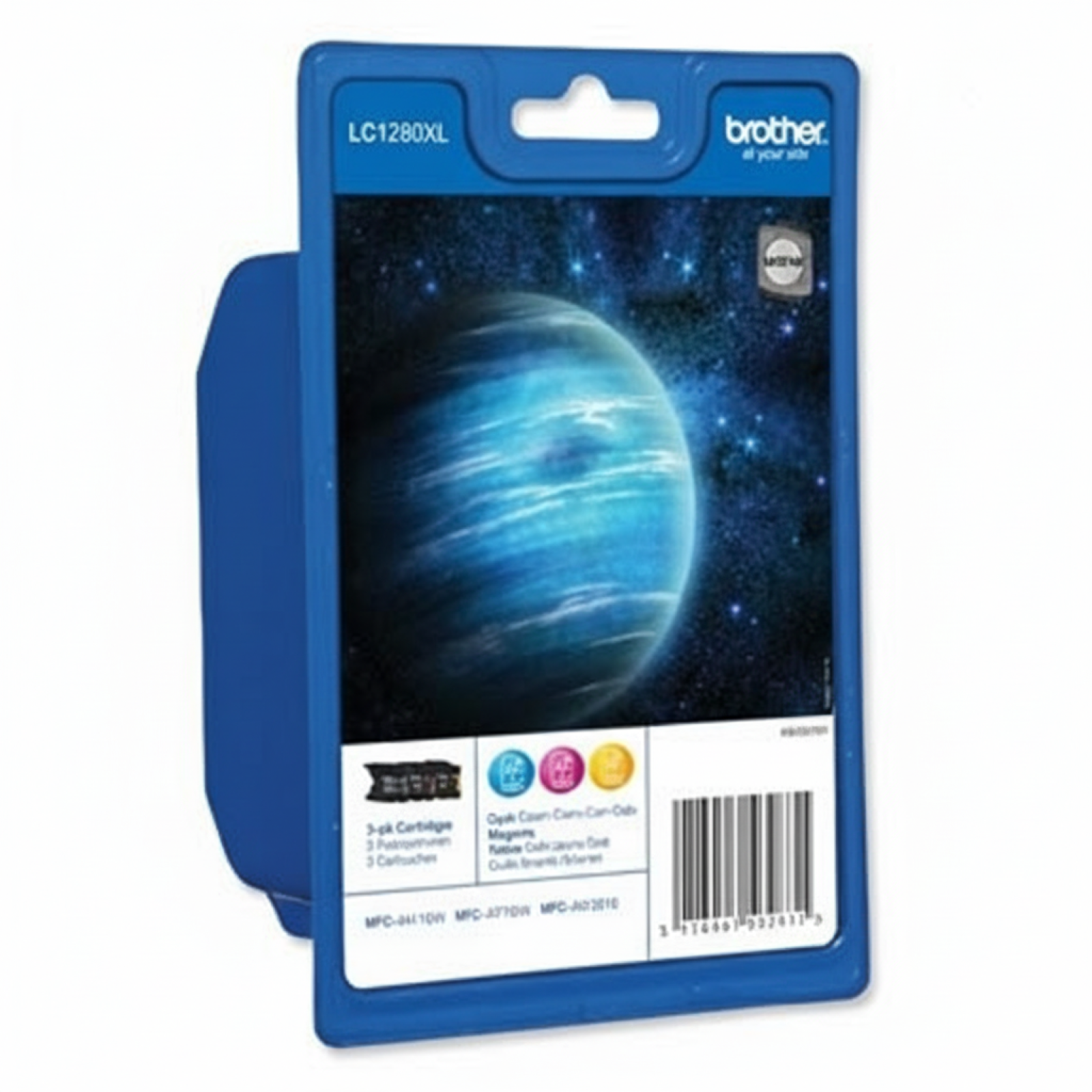 Tusze Oryginalne Brother LC-1280 XL CMY (LC1280XLRBWBP) (trójpak)
