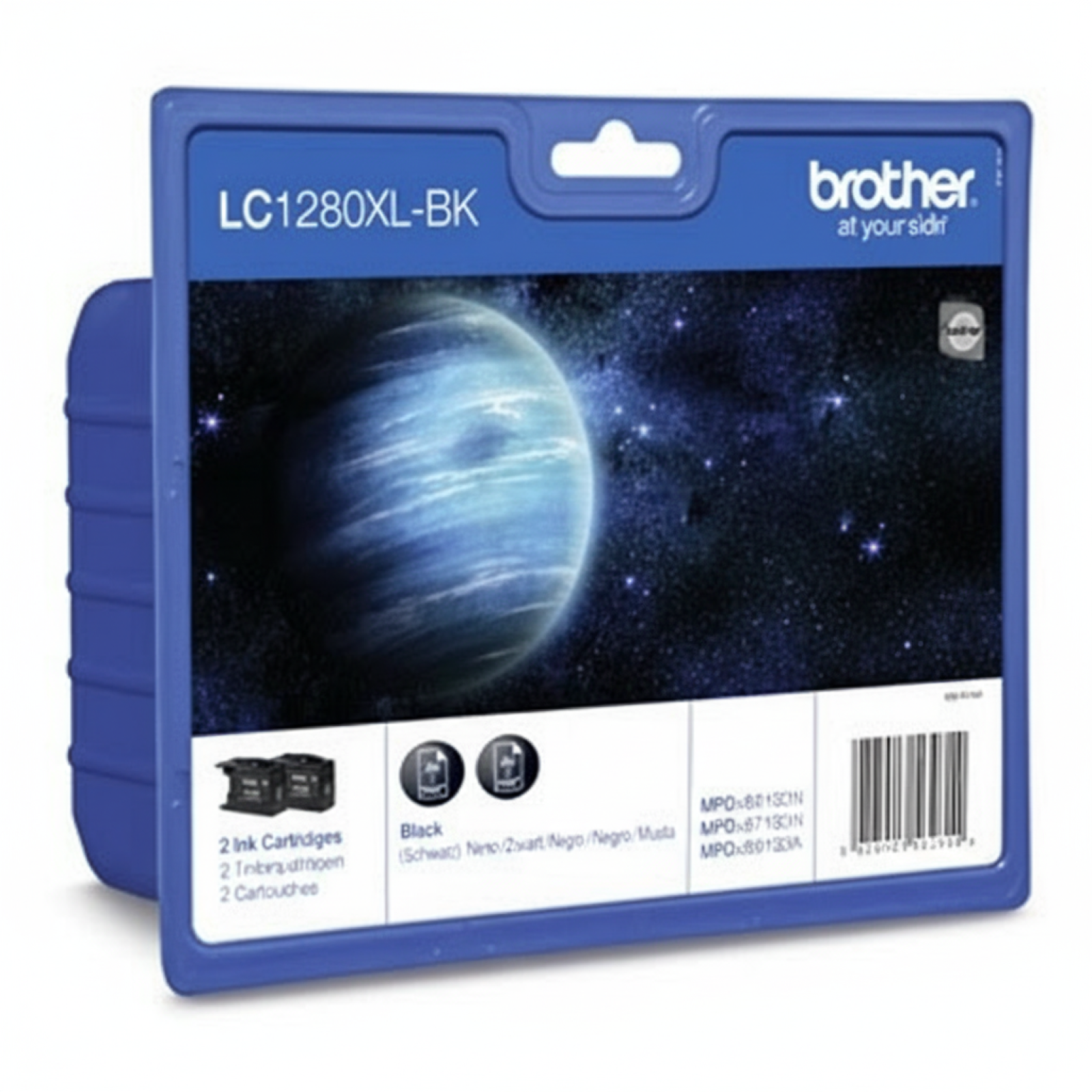 Tusze Oryginalne Brother LC-1280 XL BK (LC1280XLBKBP2) (Czarne) (dwupak)